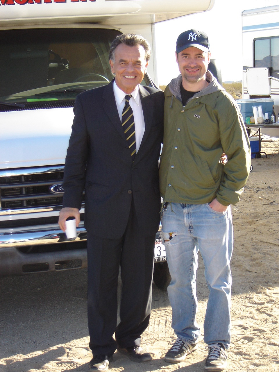 Ray Wise and I on set of The Election.