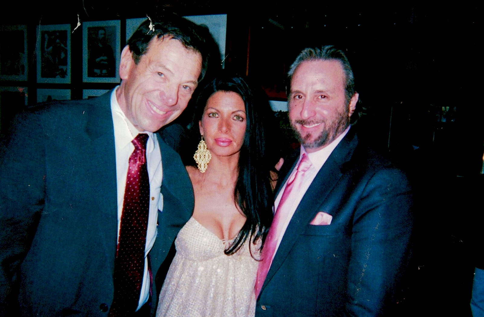 Producer Bob DeBrino, cousin, Trish, & actor Ron Silver. New York Premiere of Find Me Guilty
