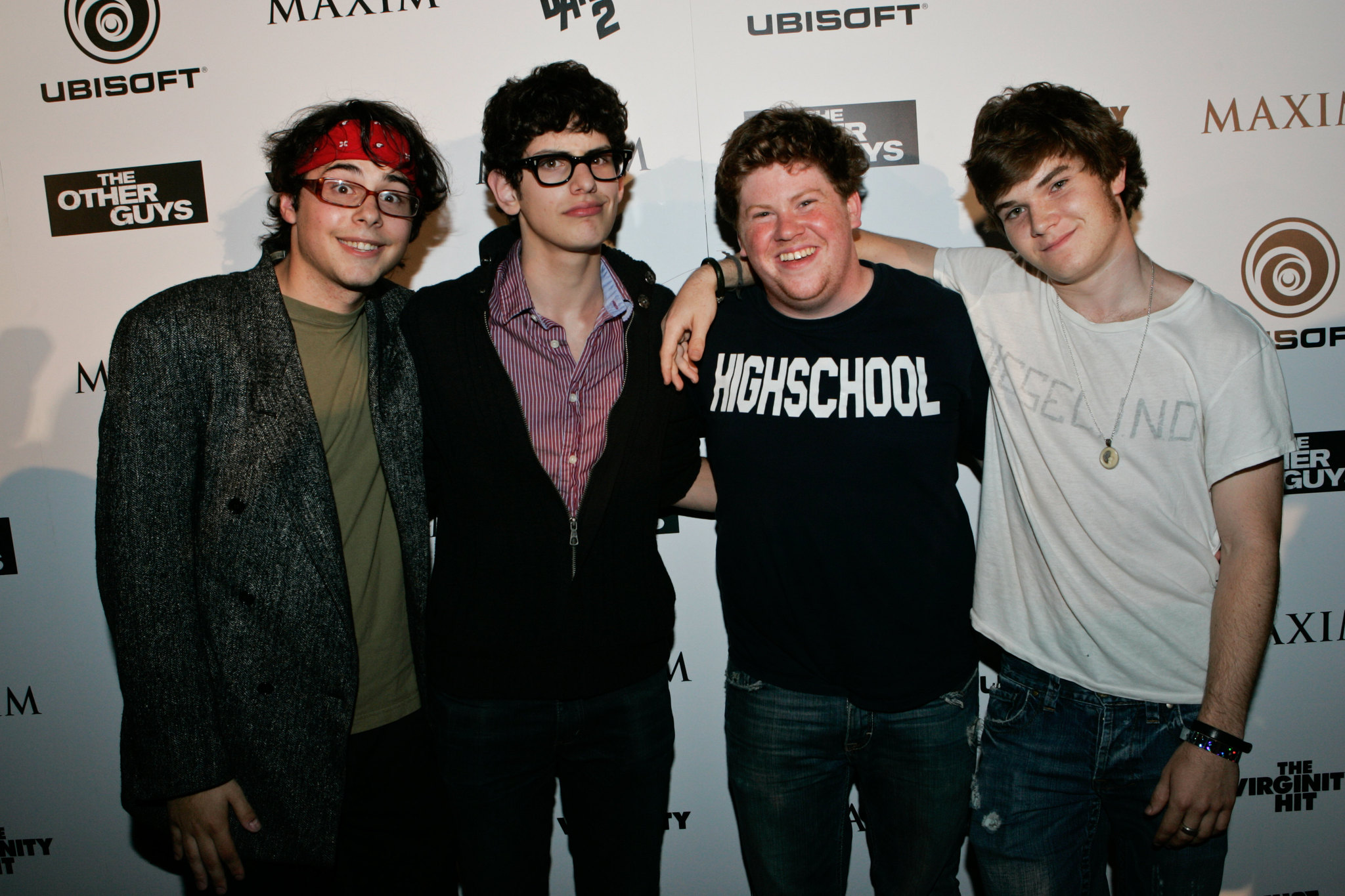 Jacob Davich, Matt Bennett, Justin Kline and Zack Pearlman at event of The Virginity Hit (2010)