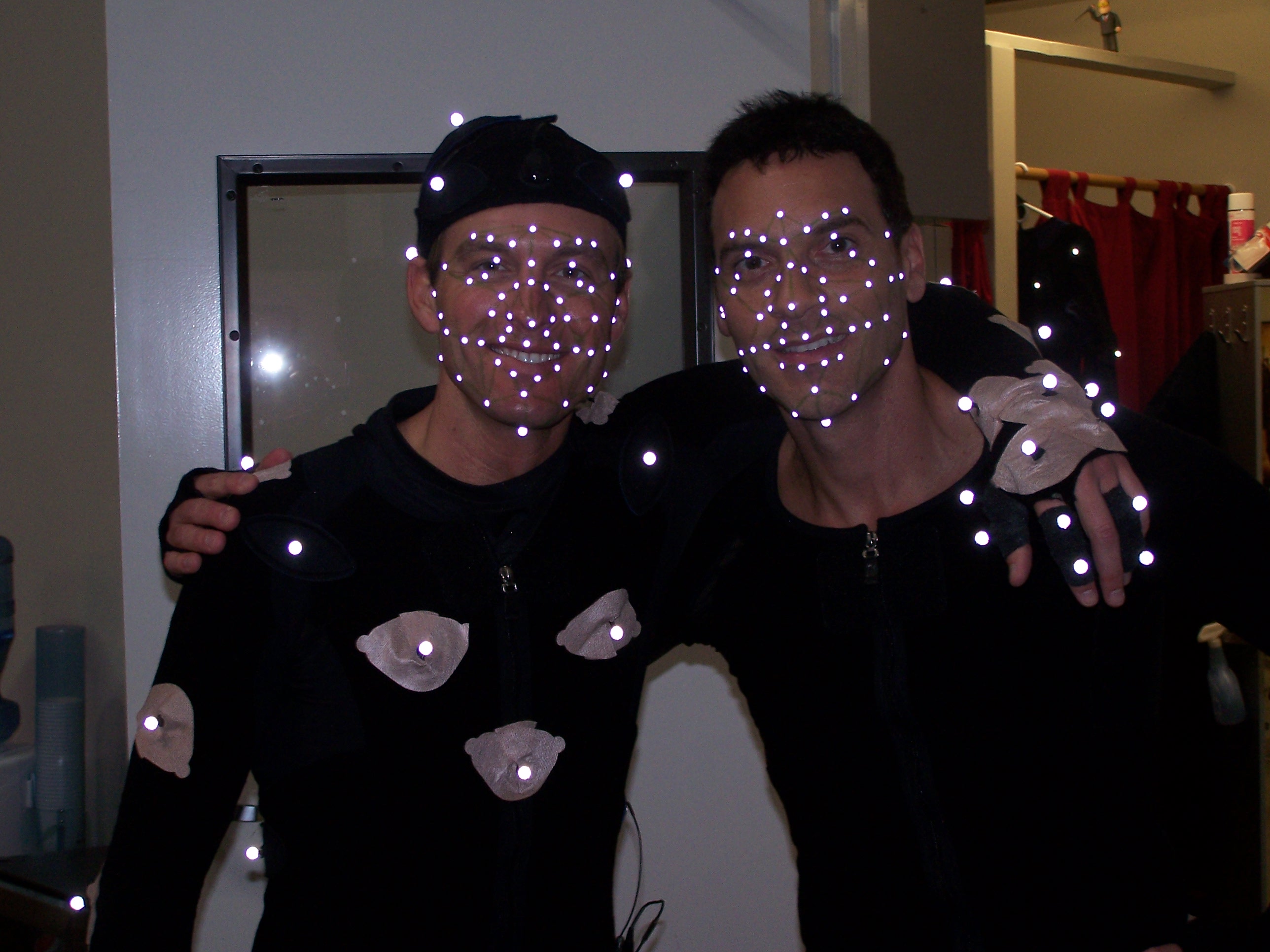 motion capture with Gunner and Jason on set of 