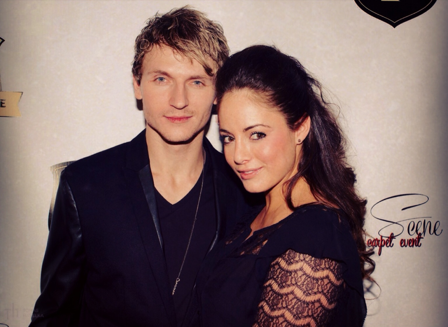 Chad Rook and Raquel Riskin at the BE SCENE Red Carpet Event