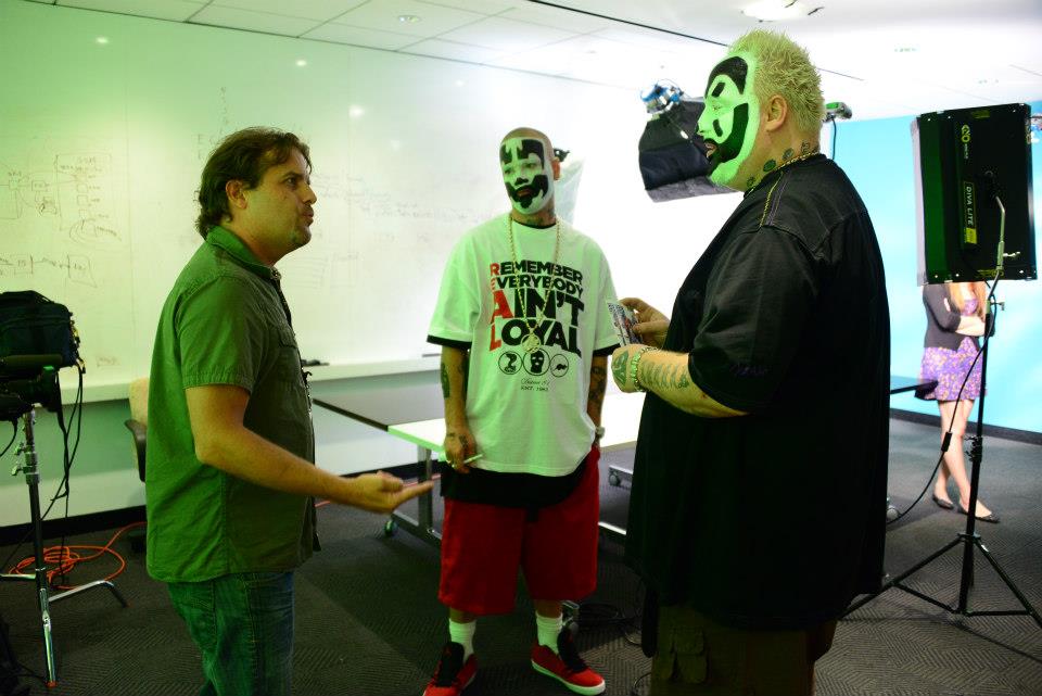 On the set of G4tv with Insane Clown Posse