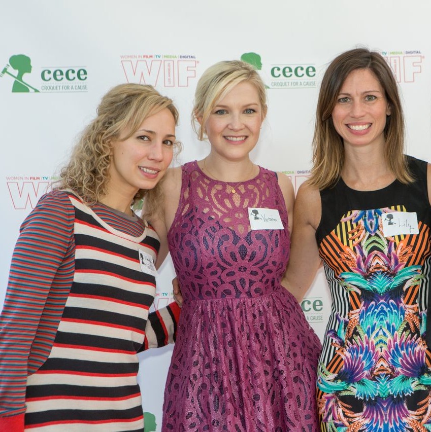 Actress Victoria Ullmann, Television Exec Wendy Willis and Lily Baldwin attend The CeCe: Croquet For A Cause Event at Culver Studios in Los Angeles.