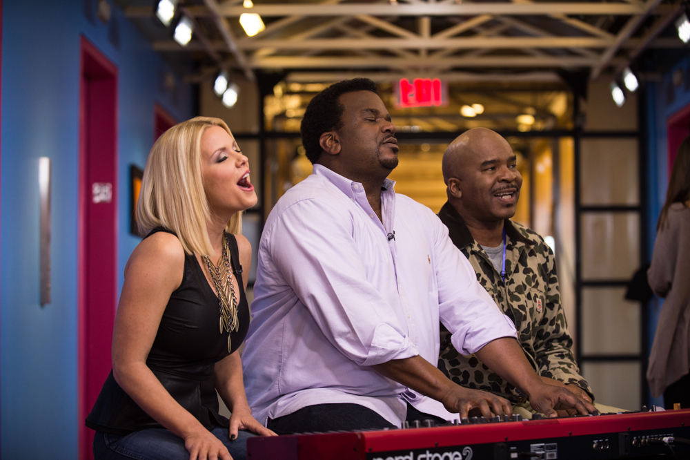 Carrie Keagan with Craig Robinson and David Alan Grier on the set VH1's Big Morning Buzz Live with Carrie Keagan