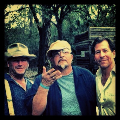 ...on set of A Halott Falu with Michael Newman and Tony Senzamici