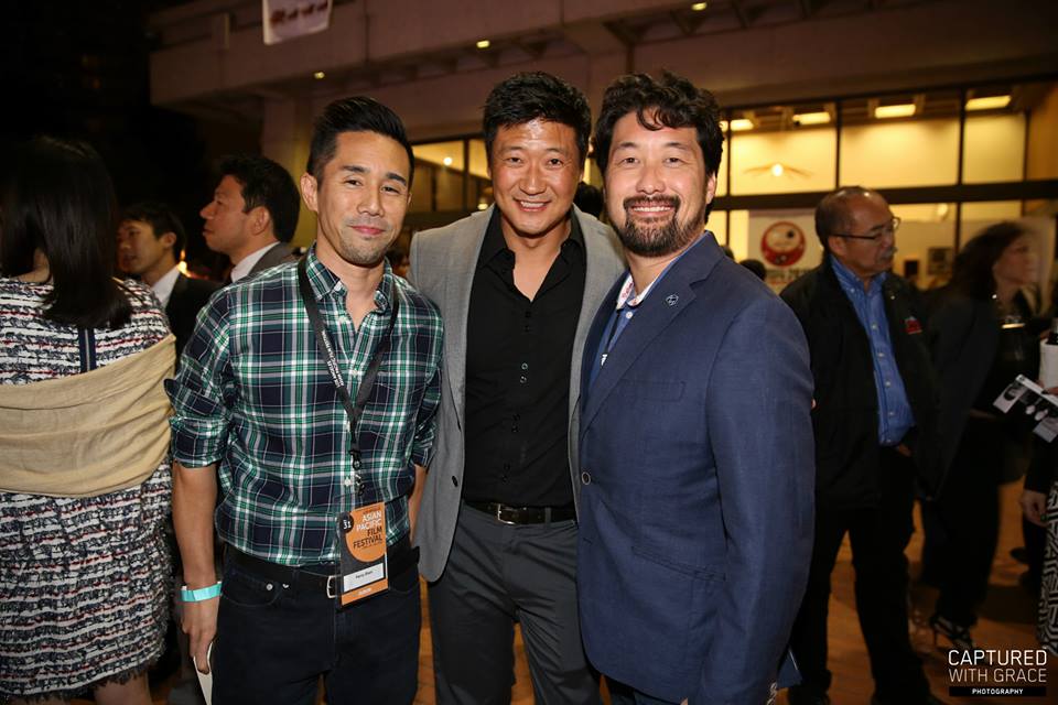 Parry Shen, Tom Choi, and Kent Matsuoka at Visual Communication's 2015 Los Angeles Asian Pacific Film Festival opening night.