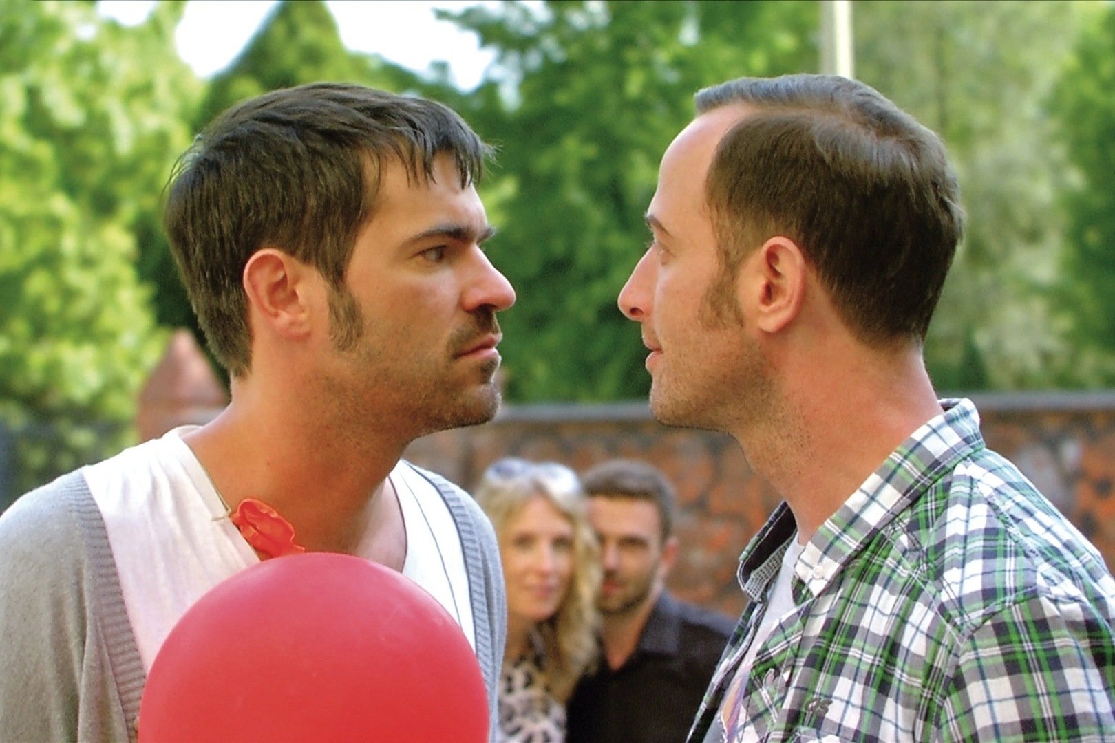 Marcel Schlutt, Frank Christian Marx, Sascia Haj and Udo Lutz in Männer zum Knutschen (2012)