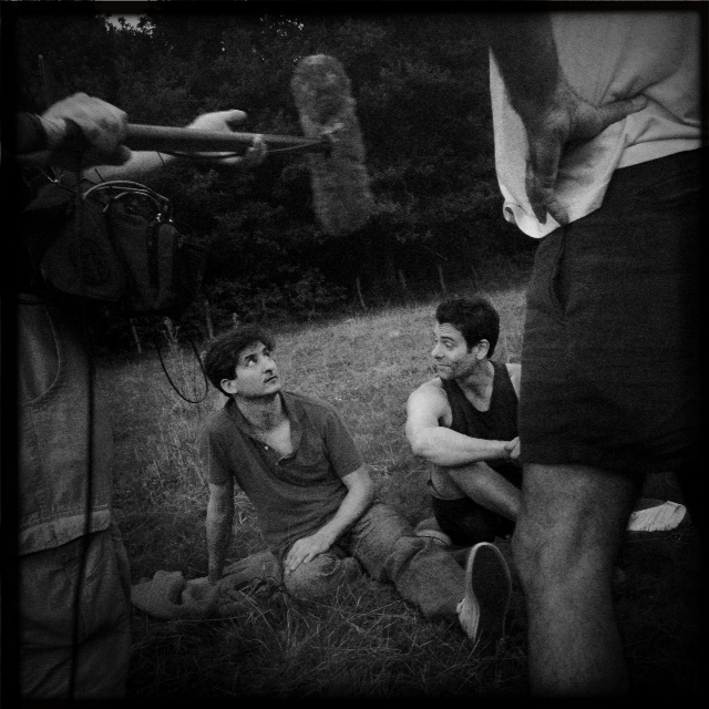 Gaël Zaks and Guillaume Clémencin on outdoor set