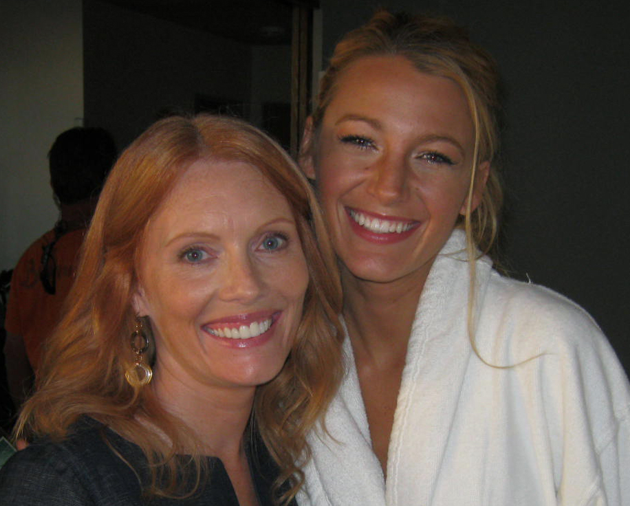 Kimberly Crandall with Blake Lively on-set of 