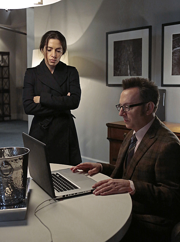 Still of Michael Emerson and Sarah Shahi in Person of Interest (2011)