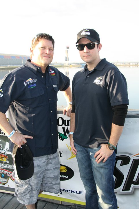 Lloyd Bryan Adams and Michael Dorsey ( Producer and Director at work on NASCAR Special)
