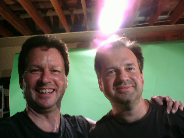 Steve Yank and Bruce Bertrand during the studio shoot of 