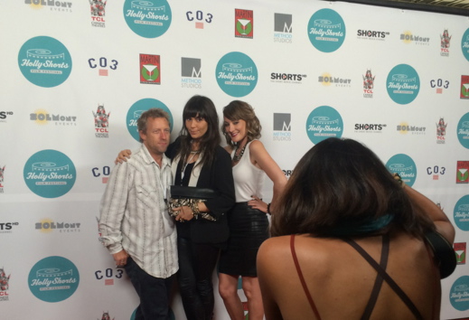 Karla Braun, Sunah Bilsted and Director of Photography John T. Connor of #twitterkills at The HollyShorts Film Festival.