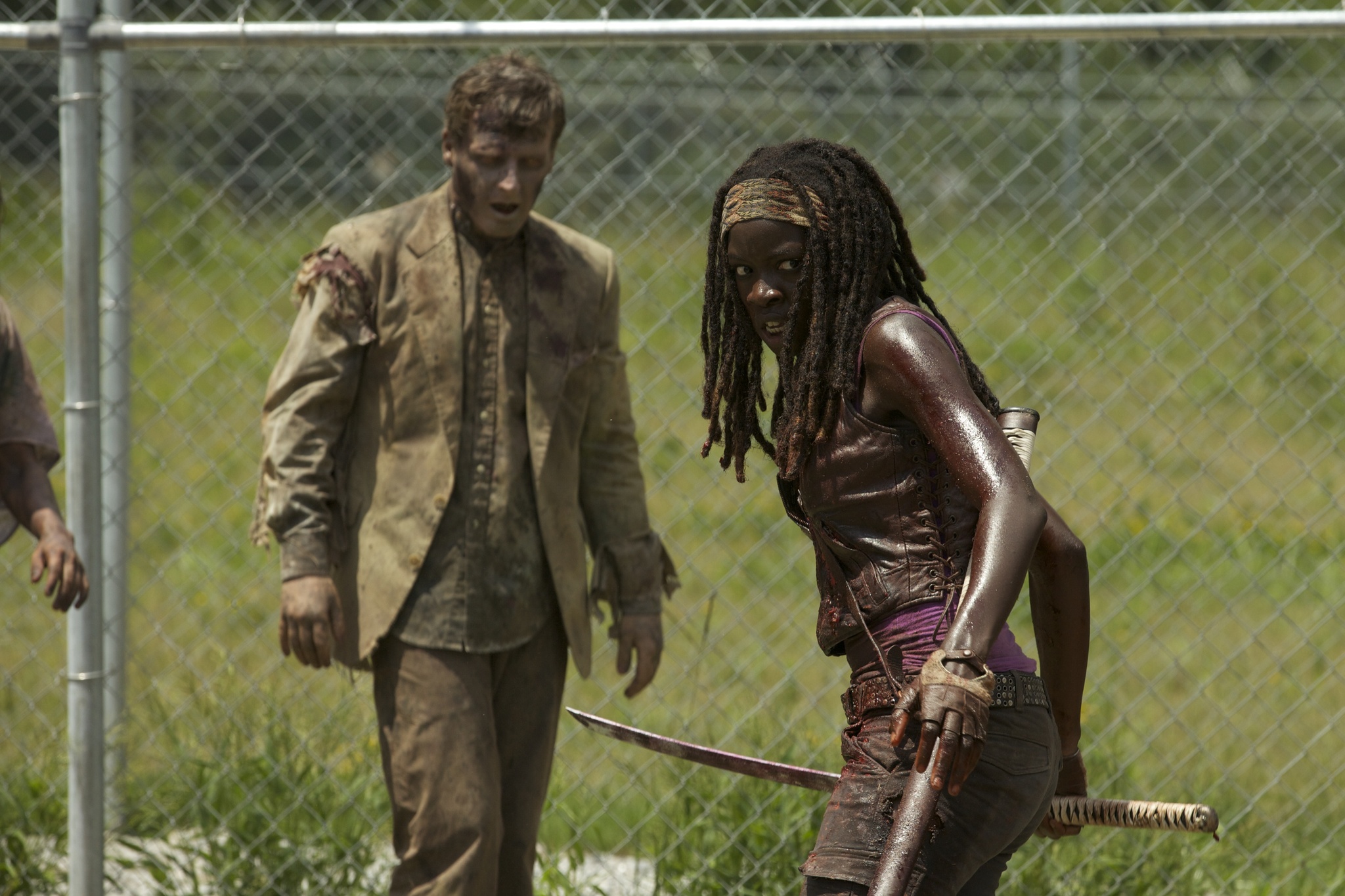 Still of Danai Gurira and Blake Tyers in Vaiksciojantys negyveliai: When the Dead Come Knocking (2012)