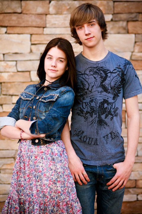 Gatlin with her brother, Cooper.