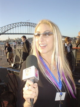 Zara interviewing at Australian Idol - Sydney Opera House