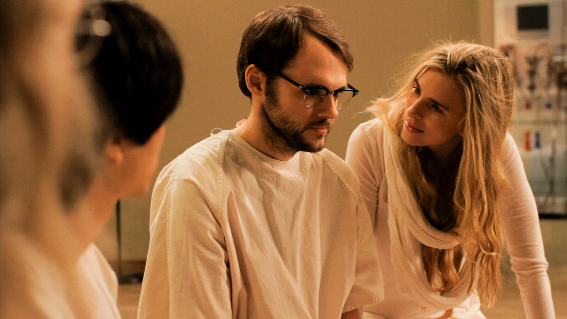 Still of Christopher Denham and Brit Marling in Sound of My Voice (2011)