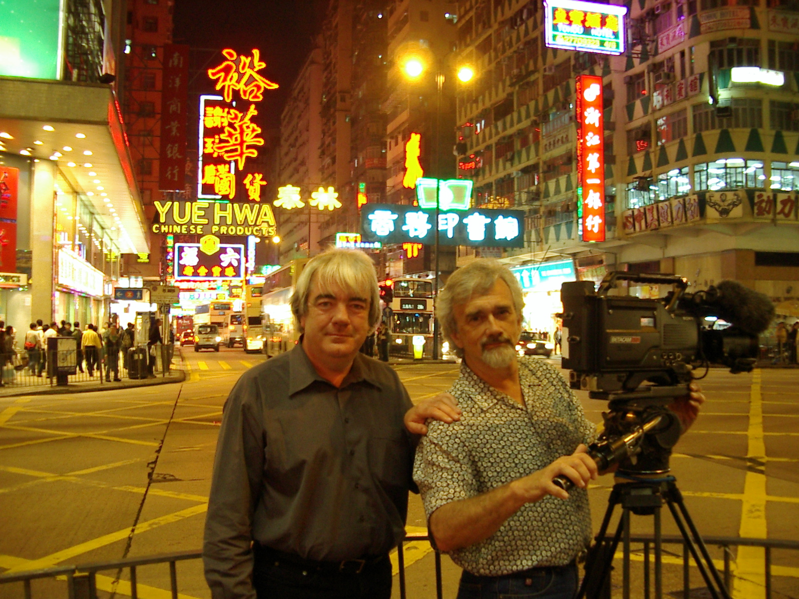 Digby with DOP Doug Pike, Kowloon, HKSAR, 2003