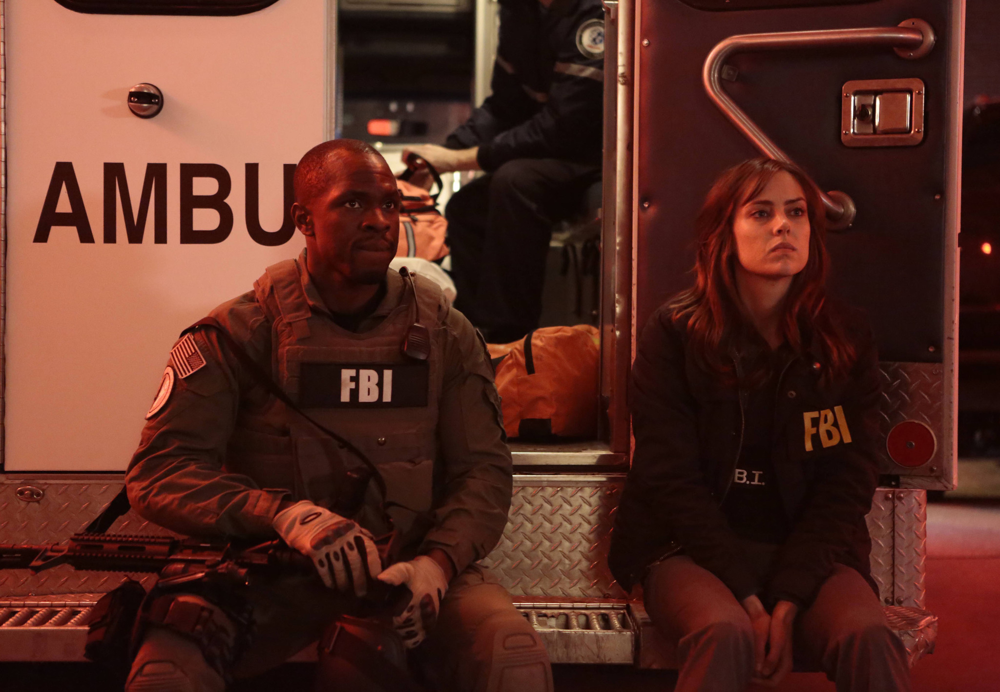Still of Gbenga Akinnagbe and Jessica Stroup in The Following (2013)