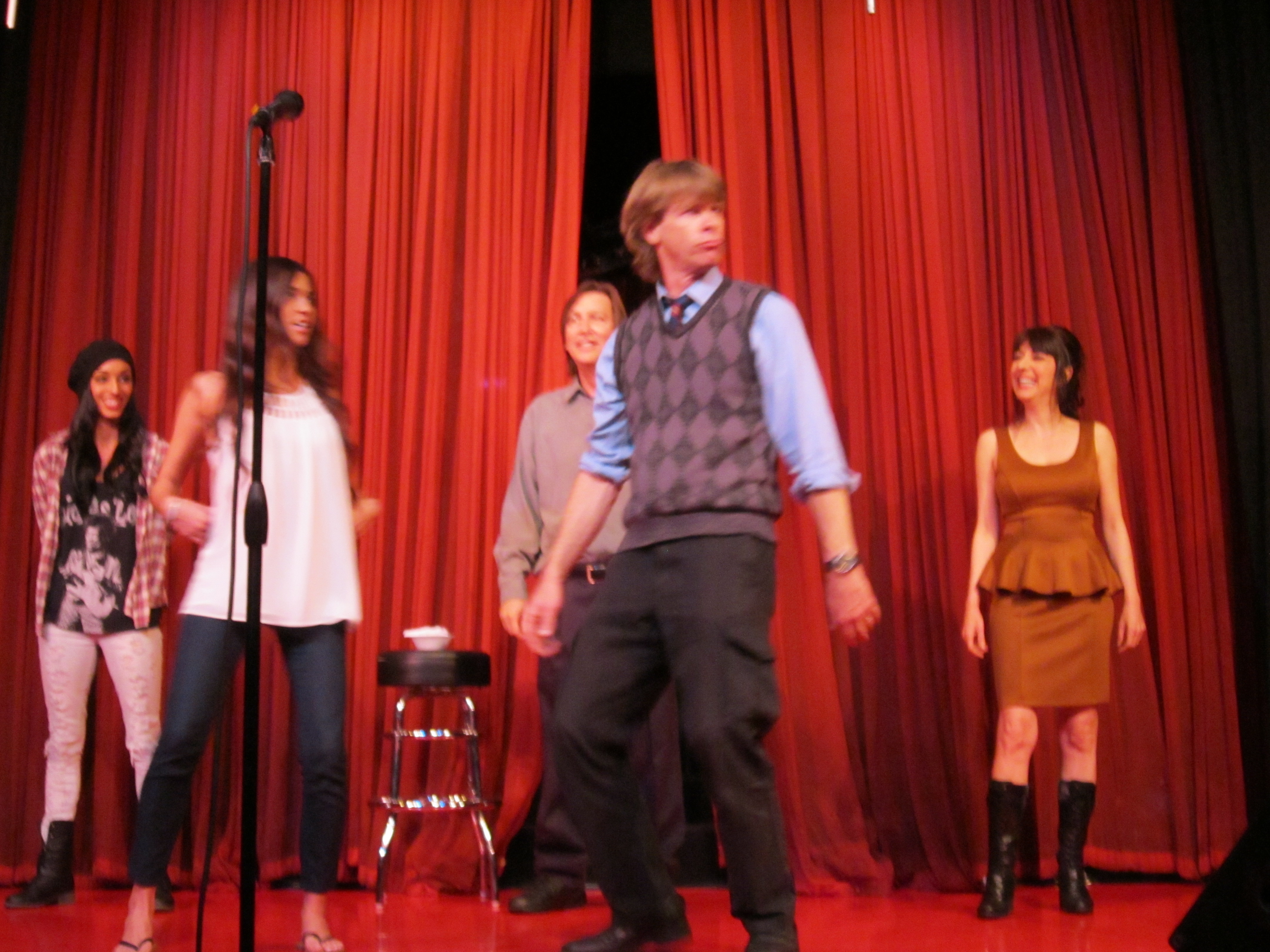 Gregory Graham and Improv Group performing on stage in the main room of the Comedy Store in Hollywood on 2/27/13.
