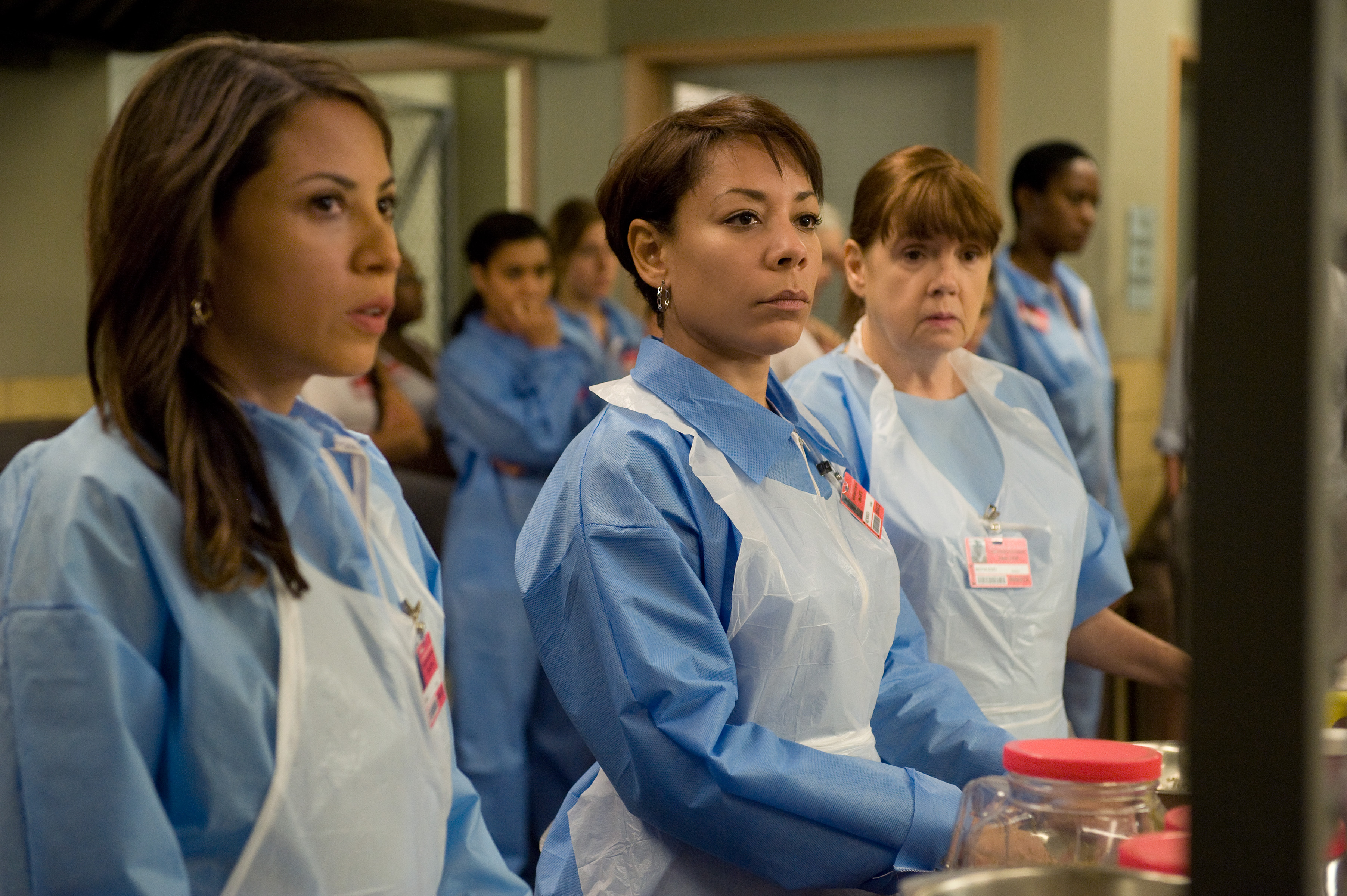 Still of Annie Golden, Selenis Leyva and Elizabeth Rodriguez in Orange Is the New Black (2013)