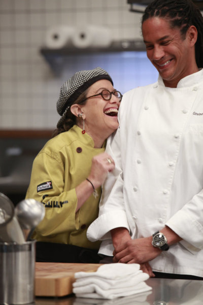 Still of Susan Feniger and Govind Armstrong in Top Chef Masters: First Date Dinner (2010)
