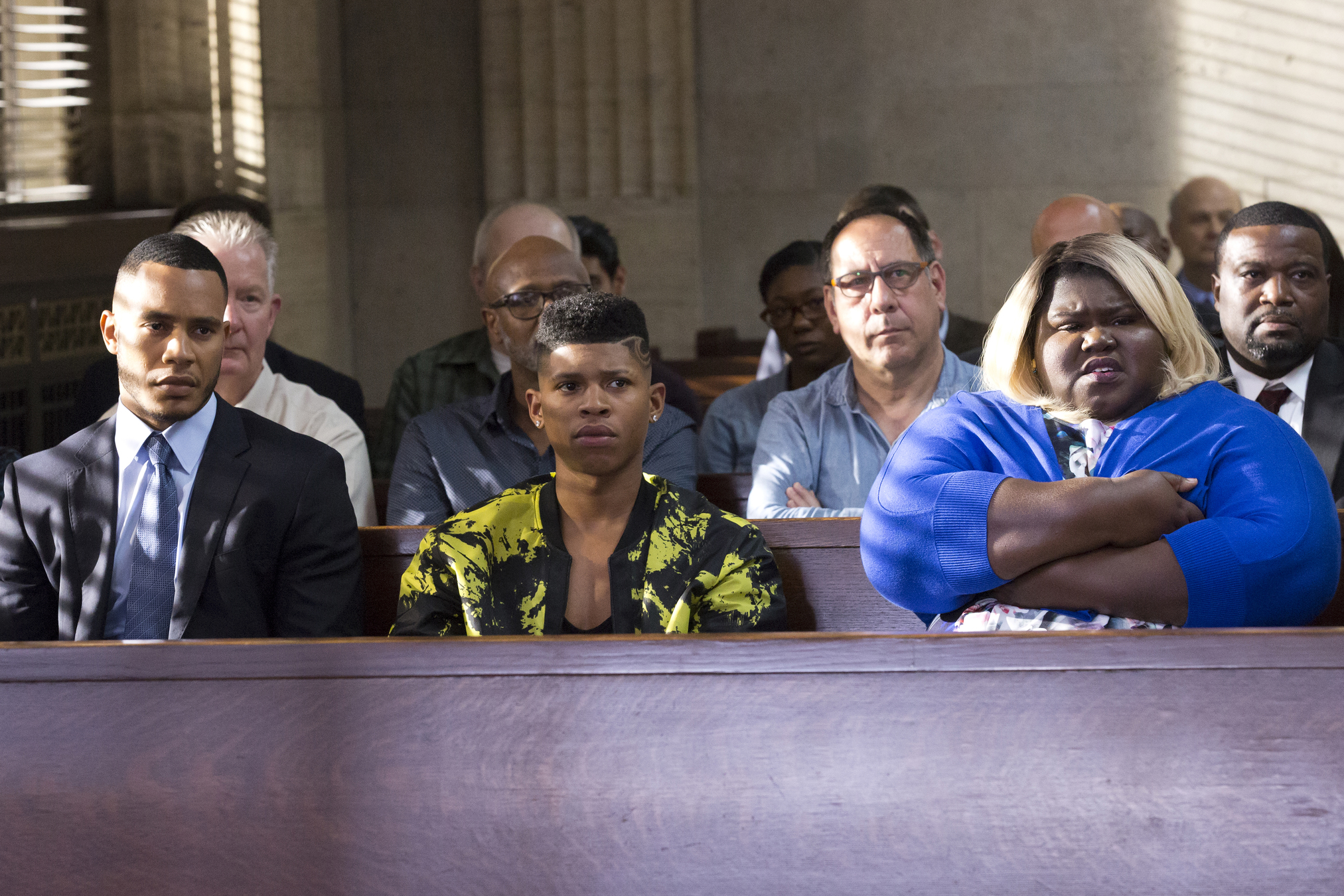 Still of Trai Byers and Gabourey Sidibe in Empire (2015)