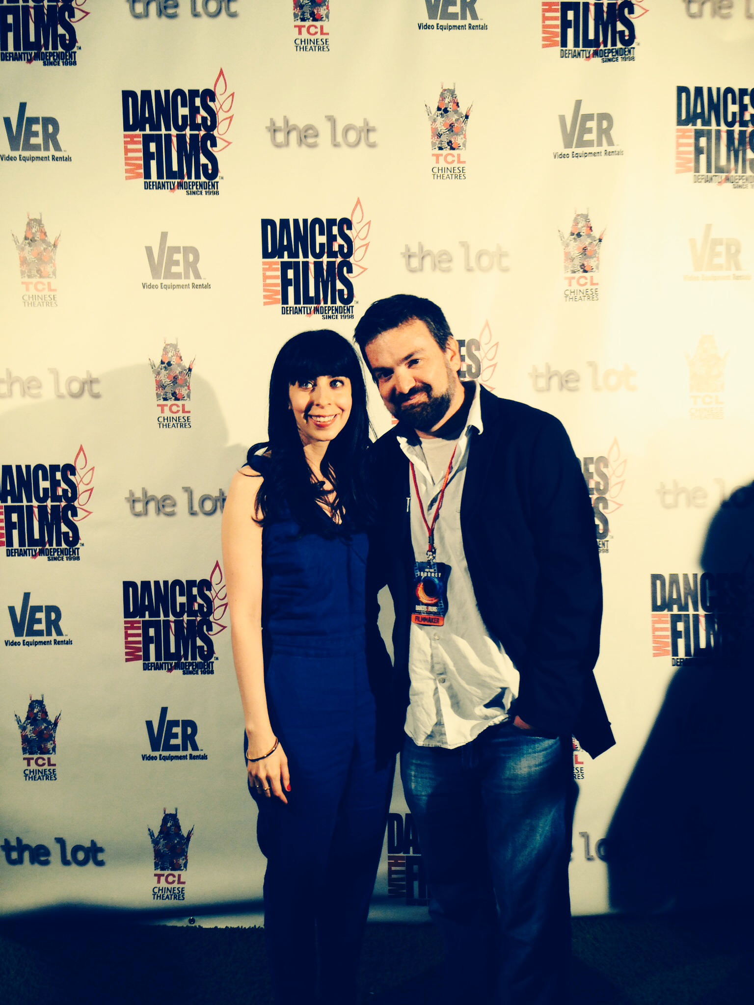 Audrey Lynn Weston and John Salcido at the L.A. premiere of TRIBUTE