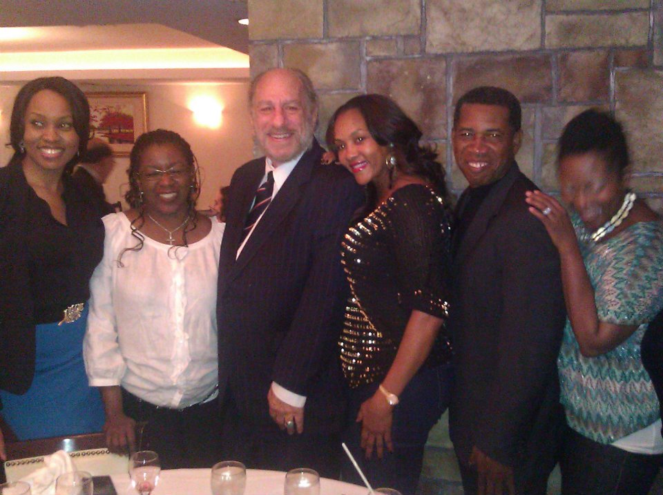With Viveca A. Fox, Tony Abulu and others at dinner before shooting DOCTOR BELLO (2014)
