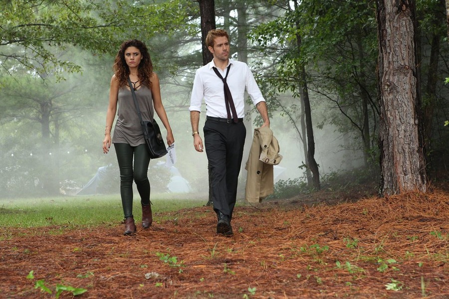 Still of Matt Ryan and Angélica Celaya in Constantine (2014)