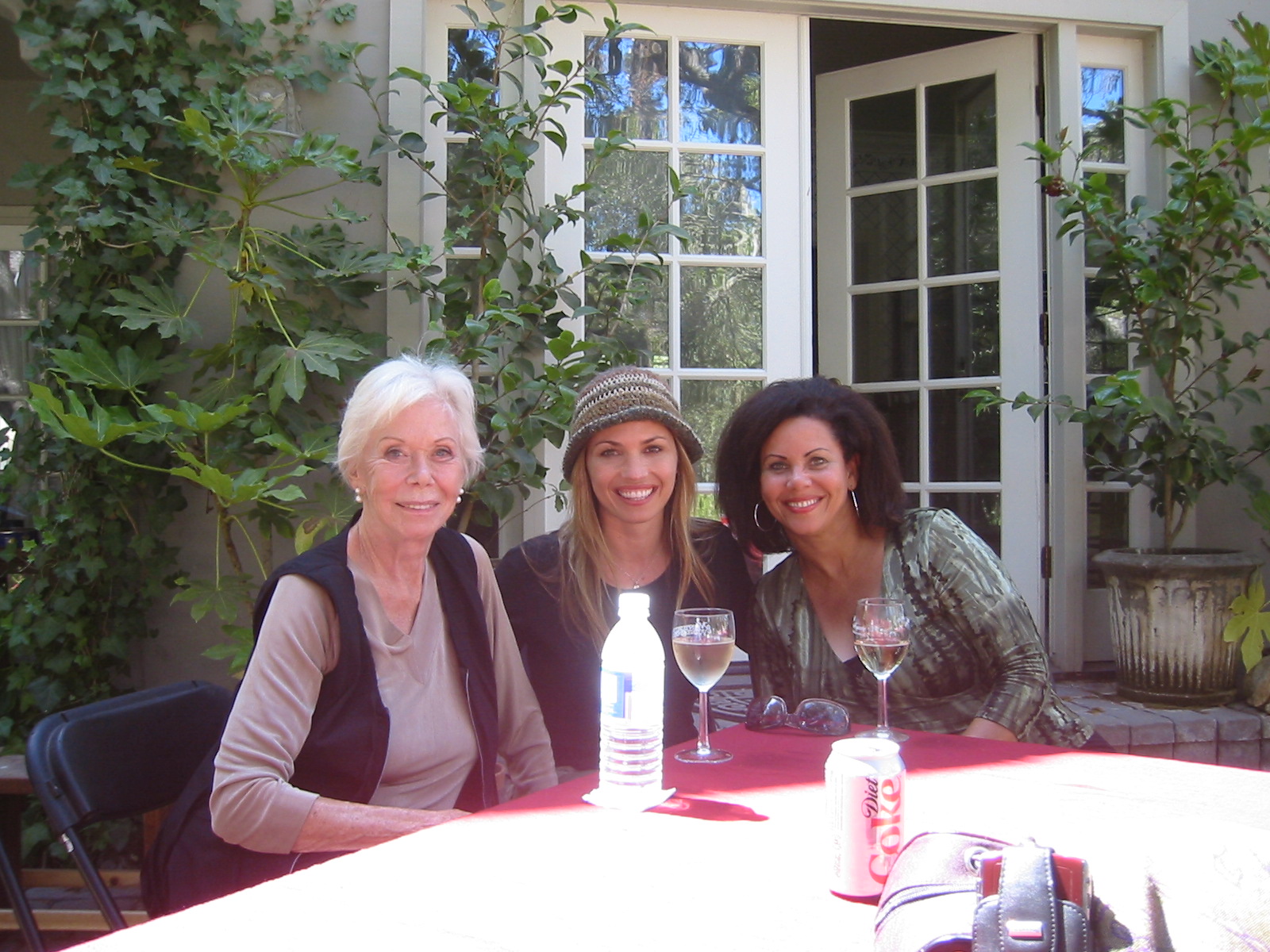 with renowned Author and Hay House founder Louise Hay & Melanie Lococo, Director of Giving at Hay House - set of You Can Heal Your Life