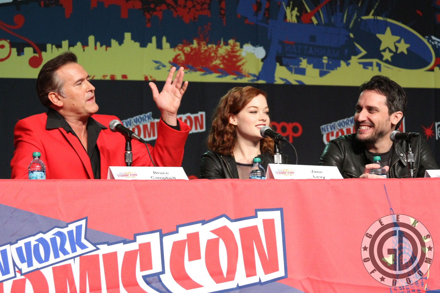 Bruce Campbell, Jane Levy and Fede Alvarez (NY ComicCon, EvilDead Panel)