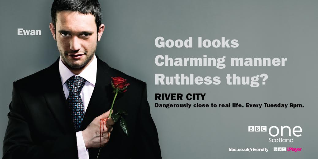 Chris Brazier as Ewan for the BBC's River City Poster campaign