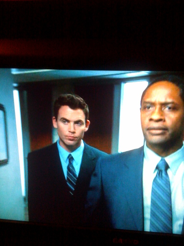 Bobby Joyner and Tim Russ in Live Free or Die Hard.