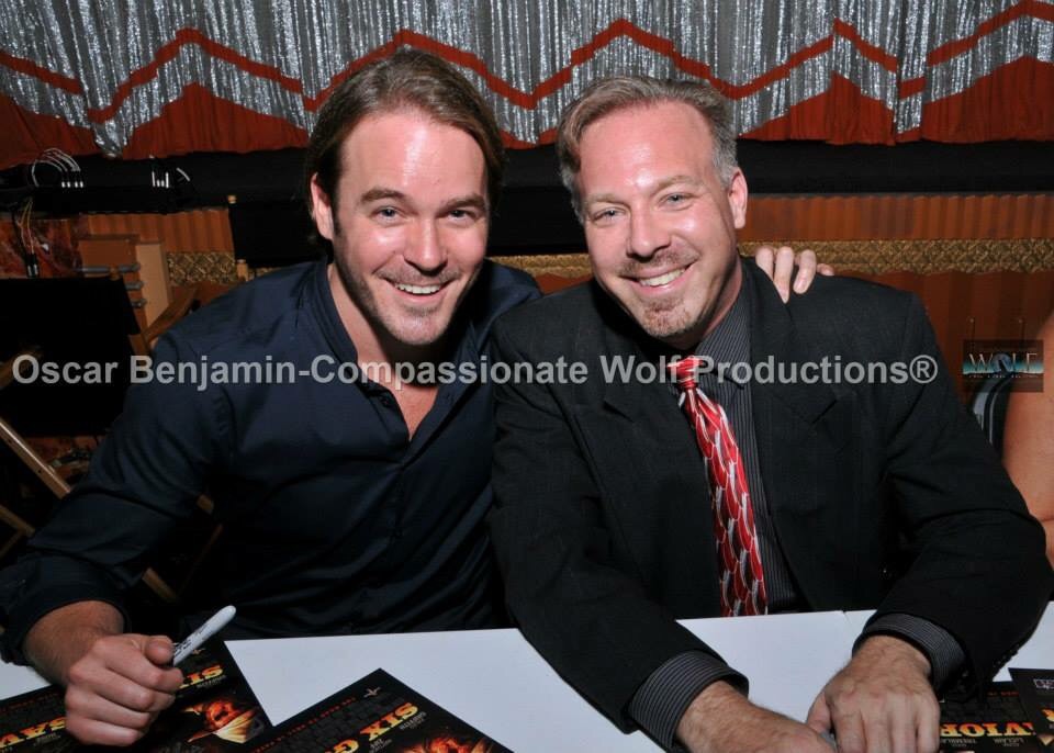With producer, Frank Zanca, at the autograph signing for Six Gun Savior at the special preview screening of the film at the Crest Theatre in Los Angeles