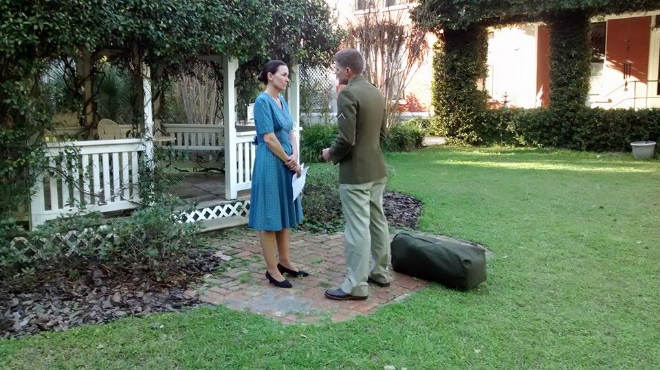 On location at the Kensington Estate with Kate Kensington (Melony Daemer) and William Mahler (David McDivitt)