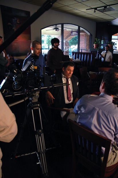 Directing John Rainone and others on the set of HOLD.