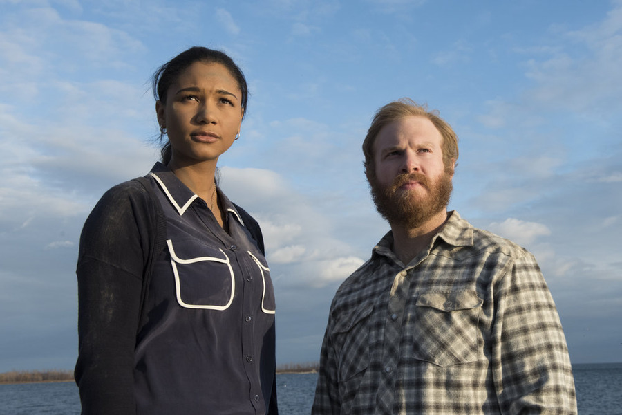 Still of Greta Onieogou and Henry Zebrowski in Heroes Reborn: Dark Matters (2015)