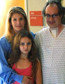 Emma Prescott, John Billingsly and Alison LaPlaca' on the set of Grey's Anatomy