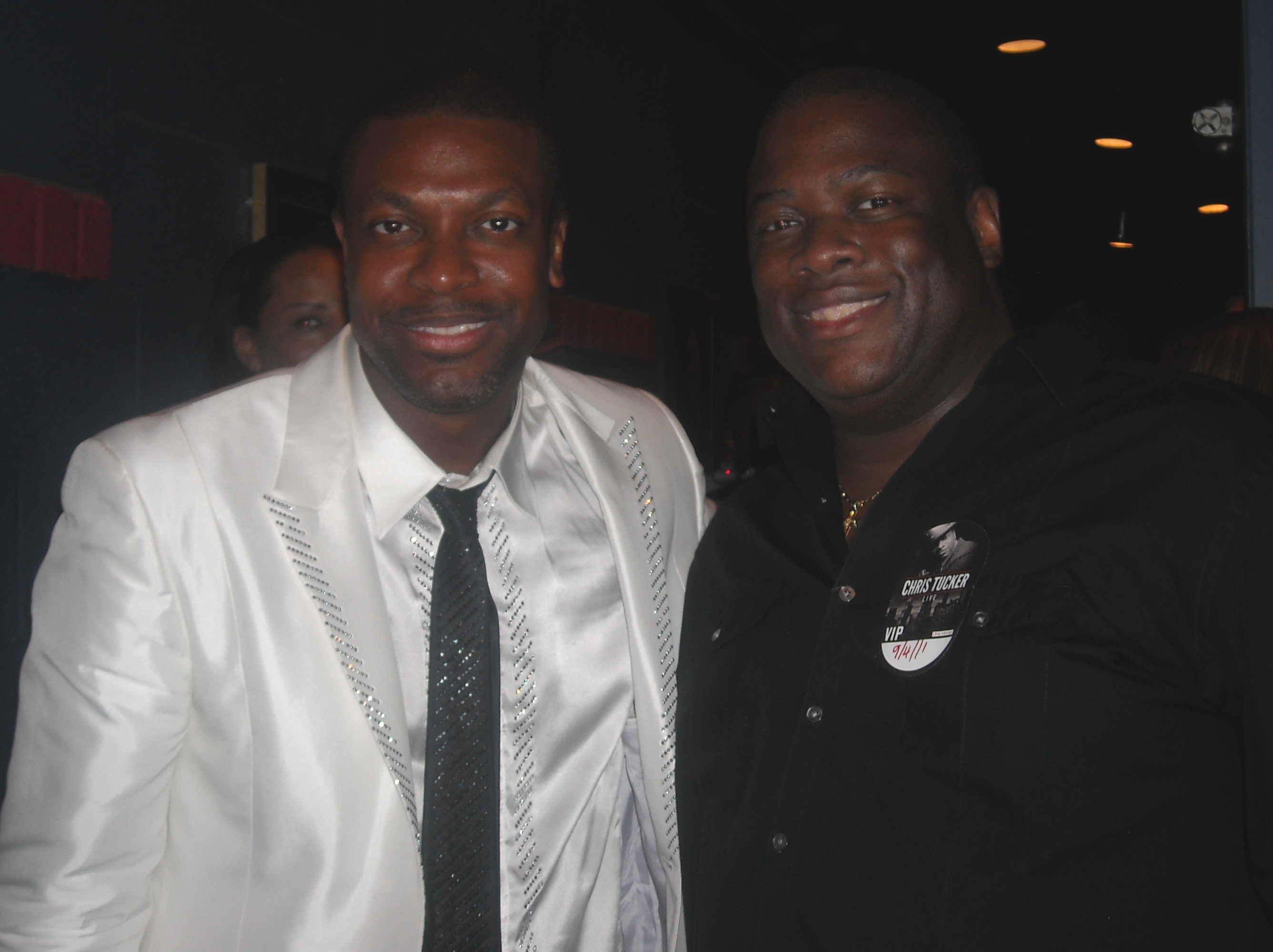 Chris Tucker and Michael J. Arbouet at the Chris Tucker Live show in Westbury, NY