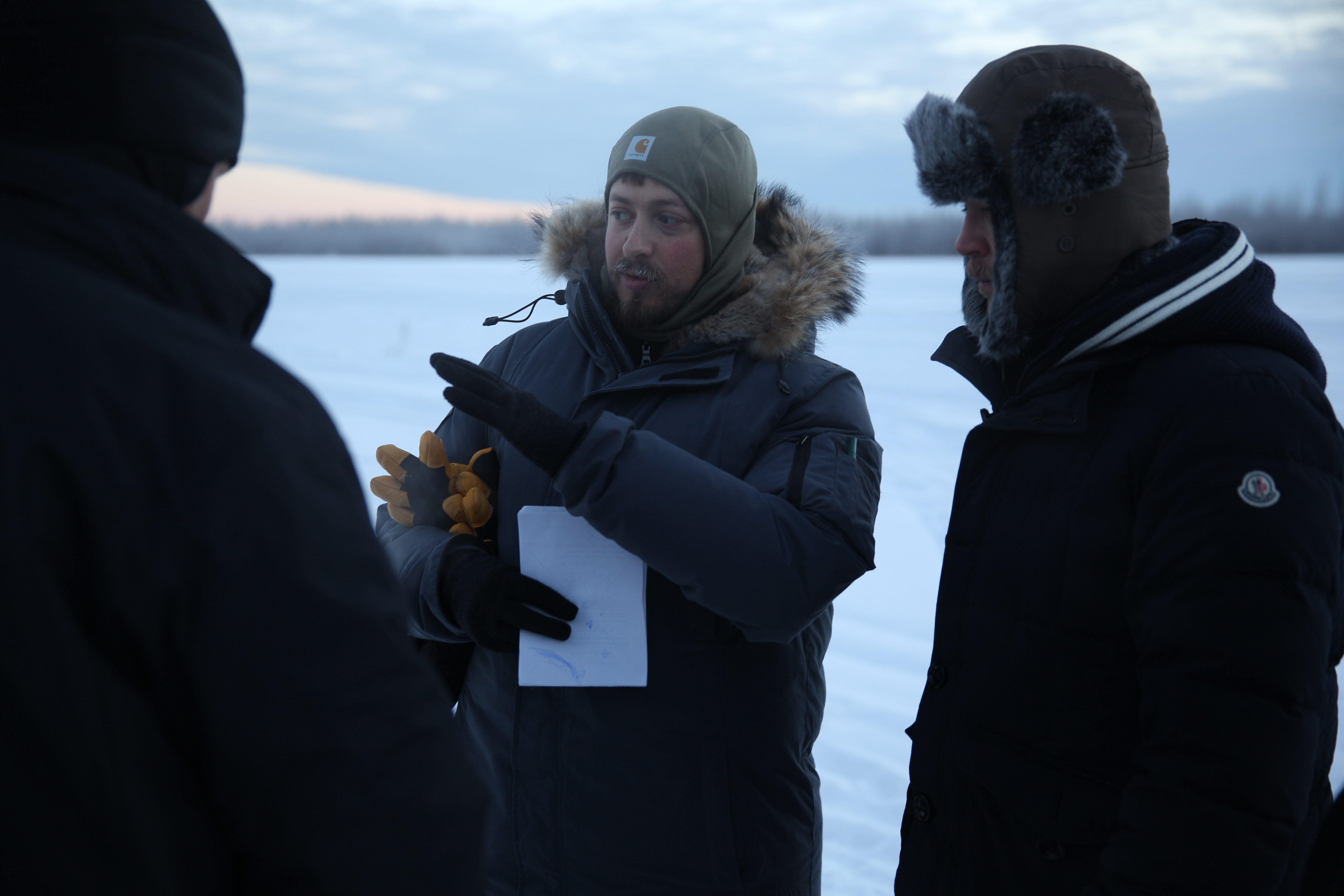 Director Hank Braxtan and Producer/Writer Ron Carlson on the set of 