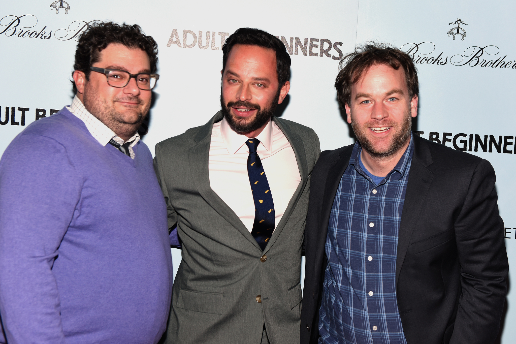 Bobby Moynihan, Nick Kroll and Mike Birbiglia at event of Adult Beginners (2014)