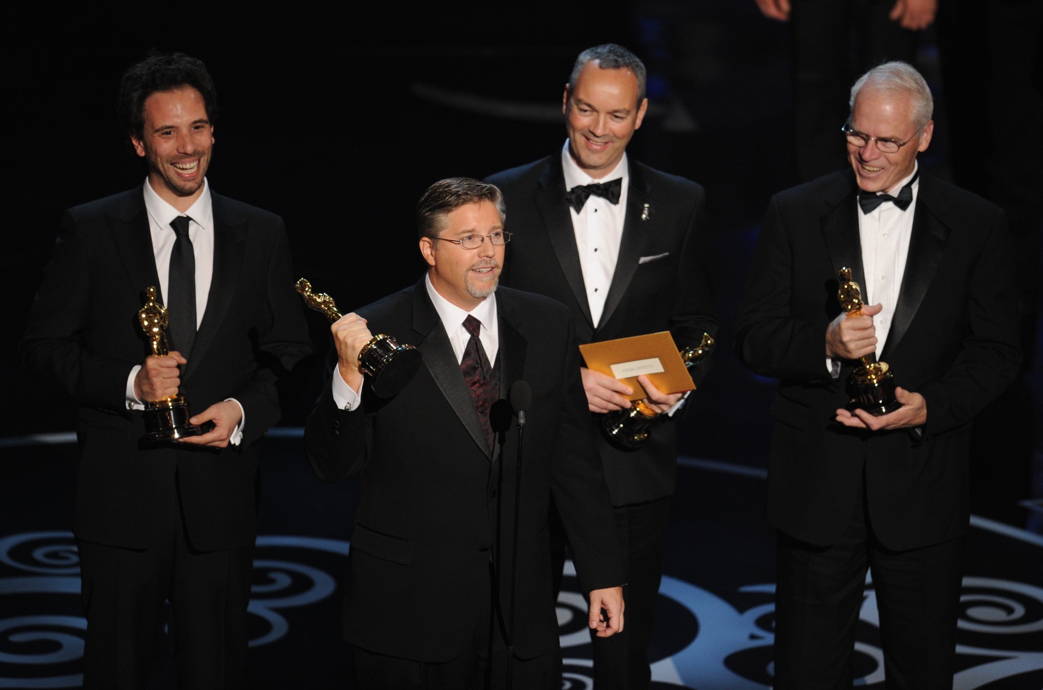 Erik De Boer, Donald Elliott, Bill Westenhofer and Guillaume Rocheron at event of The Oscars (2013)