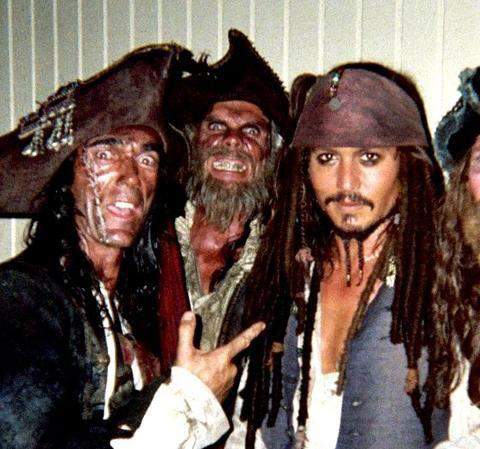With Francois Mouflon and Johnny Depp