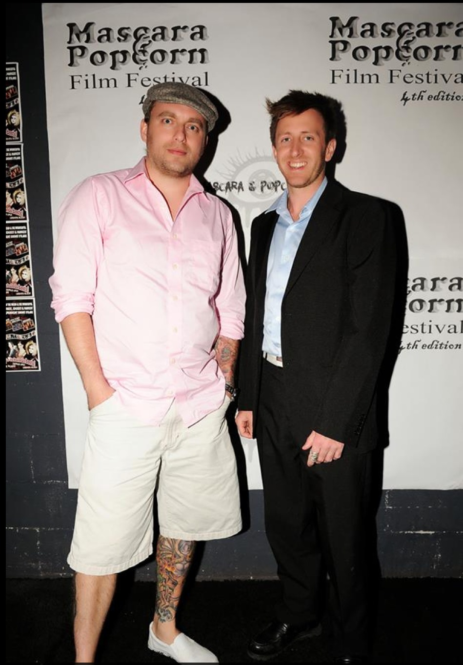 Rob Verret and Danny MAlin at the Mascara and Popcorn Film Festival in Montreal. 2013