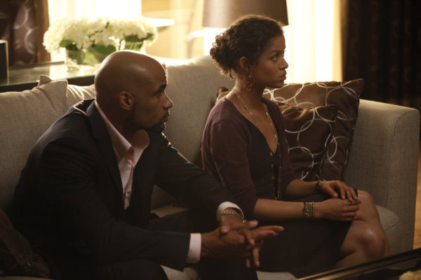 Still of Boris Kodjoe and Gugu Mbatha-Raw in Undercovers (2010)