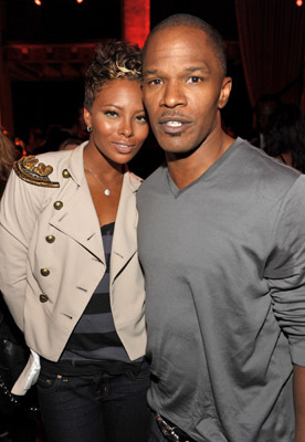 Jamie Foxx and Eva Marcille at event of Law Abiding Citizen (2009)