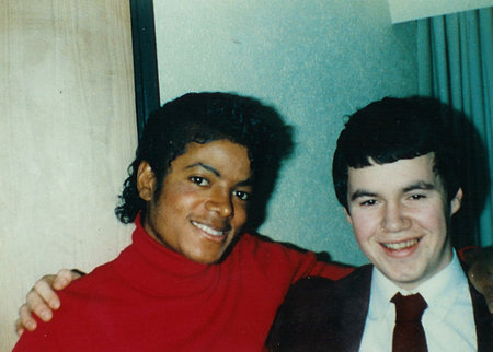 Michael Jackson with Terry George at the end of a 4 year friendship in (1983)