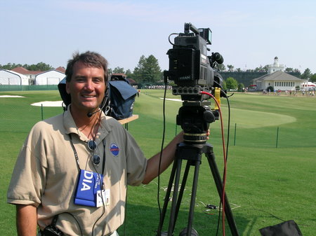 Inertia Films' president A. Troy Thomas shoots at the U.S. Open Golf Championship in Pinehurst, N.C. for 