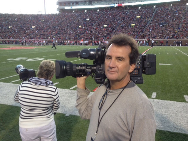 Troy working at the 2014 Miss St. vs. Old Miss game in Oxford, MS.